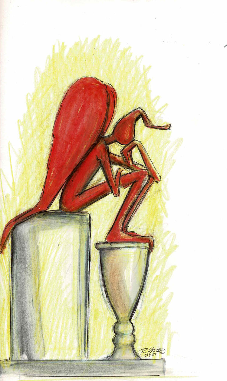 Blerbin TM Sketch from 2001 Copyright John Randall York